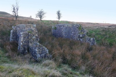 Abdon Quarry, Brown Clee Hill 28.12.16 - Incline drum house