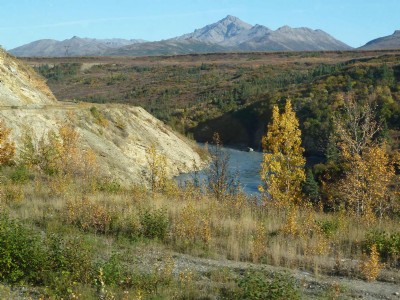 North bound Nenana river canyon