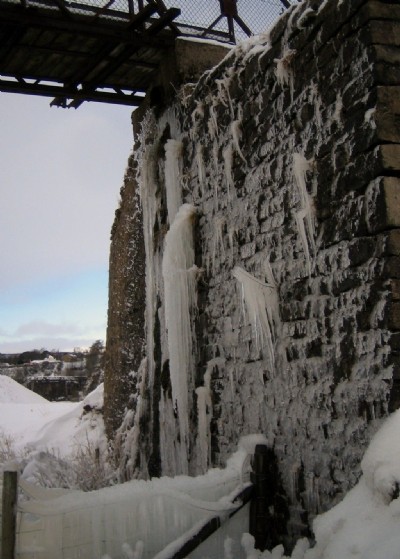 Ice on bridge