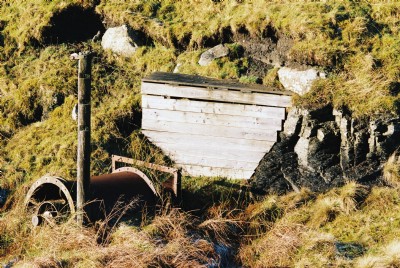 Old boarded up ventilation drift