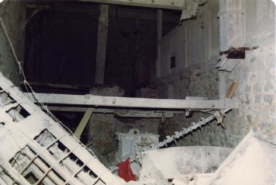 Inside lime-handling building c.1980