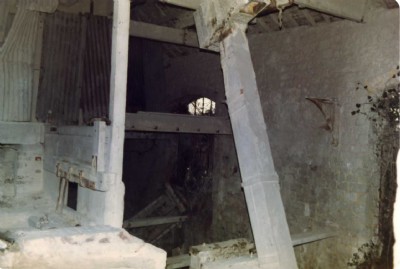 Inside lime-handling building c.1980