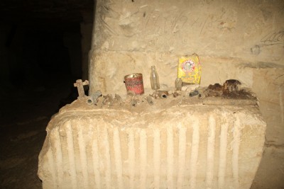 artifacts on a saw bench