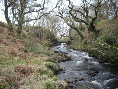 Site of bridge at Henrhyd