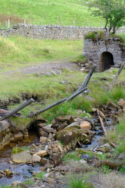 Adit mouth and stone drain culvert
