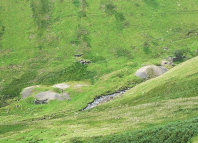 View down to main site