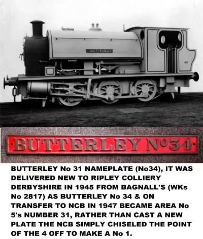 Butterley Loco used at Ripley Colliery