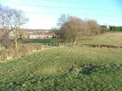 04.03.06 Butterley co Rly, Shaft hollow, rly to left of hedge, gangway to right