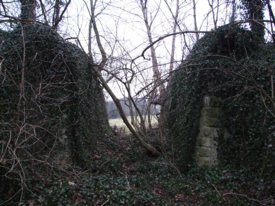 29.12.08 Butterley Co Rly, Bridge remains in Golden Valley