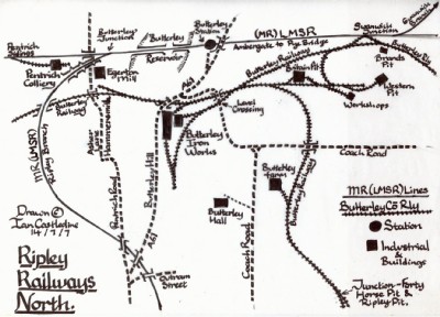 Railways around  Nth Ripley inc Butterley Rly