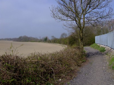 03.04.09 Butterley Co Rly, Trackbed from Steamill Lane looking Nth to Butterley