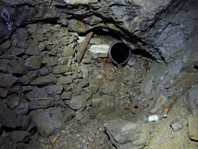 Area of second tube, after clearance, 2016 underground works.
