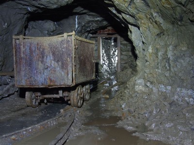 The truck in Lefel Fawr, new Steel Road beyond.