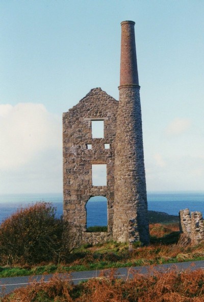 St Just.St Ives- Carn Galver Mine Pump Hse rear.- 05.11.98