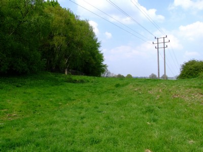 Top of 'Steep' site of winder drum looking Nth to Tunnel portal 08.05.08