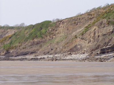 Crickdam mine site from the beach.