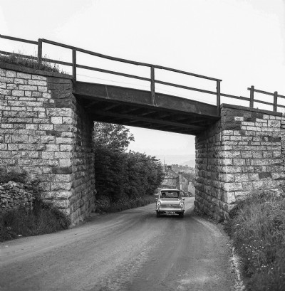 Original Butterley Company cast bridge near the summit of Middleton Incline C 1964