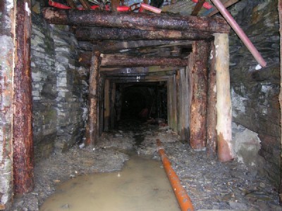 View down the adit