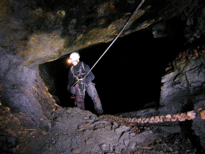 Starting the descent from lake level to C floor