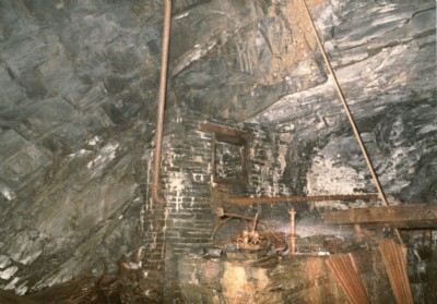 Remains of engine platform, Old Vein Incline 1970's