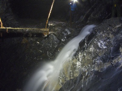 New waterfall in Cwmorthin