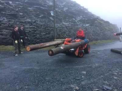 Nick and tractor setting off up the hill
