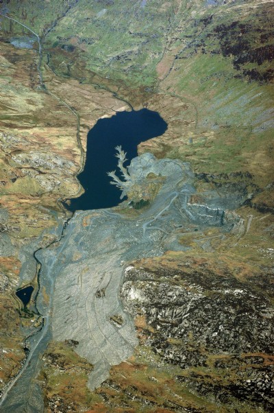 Aerial view of Cwmorthin