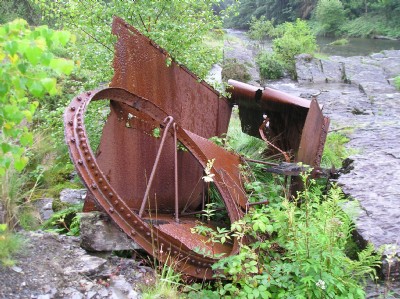 Ironwork associated with the turbine.