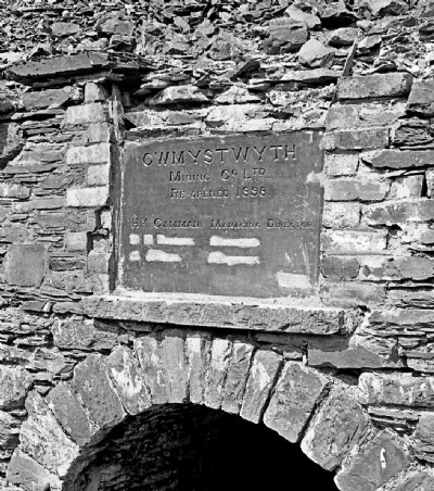 Plaque above Bonsall's Level in 1976