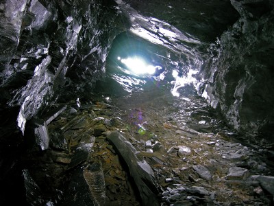 Looking up from D floor