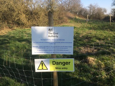 Mine shaft collapse warning