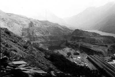 Muriau/Wellington Mills from above Ca. 1970