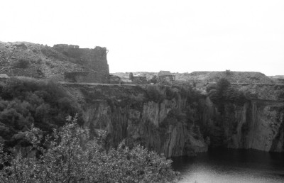 View across Dorothea twll in 1974