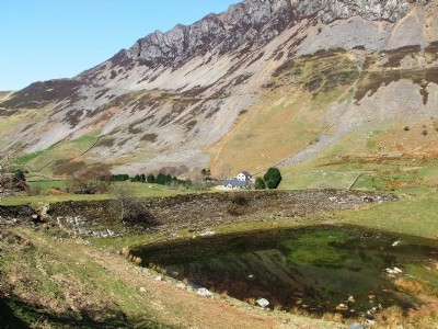 15.04.10 Drws y Coed Copper Mine - mine dam