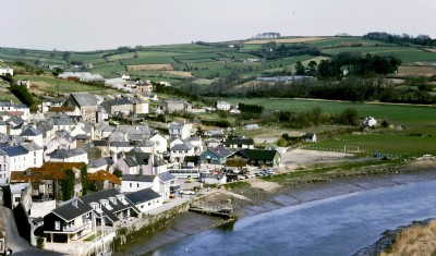 ECMR Ore stockyard on Calstock Quays from Viaduct: May 1979