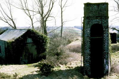 ECMR locomotive water tower and shed, The Butts, Calstock: May 1979