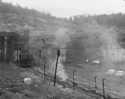 General view looking towards coke ovens