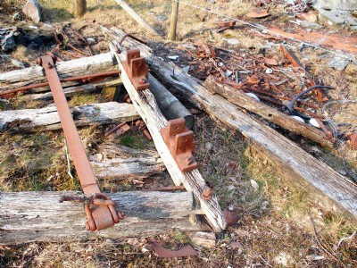 Remains of bogie