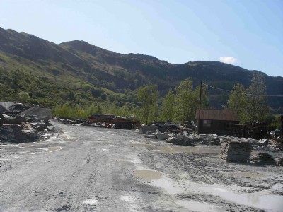 Dressing areas with Colt Howe quarry in background