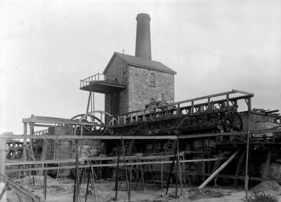 Wheal Grenville, Camborne. Looking SE. Cornish stamps. 1904