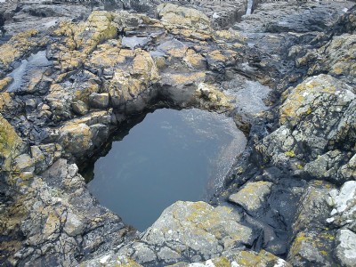 Shaft on the rocks at Lean Point