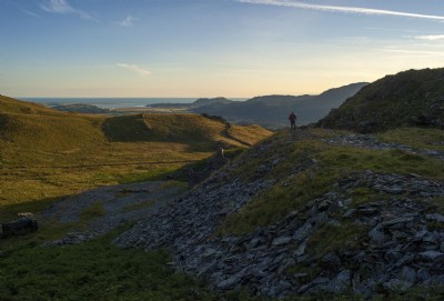 Gelli Slate mine, view towards Porthmadog