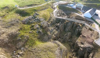 Aerial view Bronze Age Mines