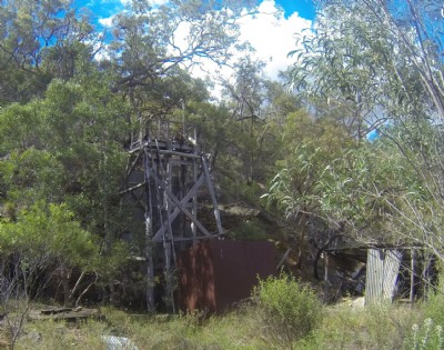 Wooden headframe.