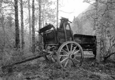 Wagon east of stables