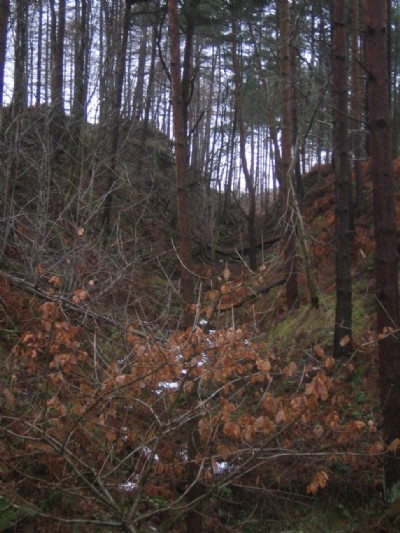 Gully left by whinstone removal