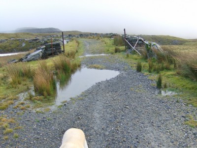 Entry road and typical weather on the 'Mignaint' moor