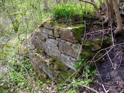 Grumblethorpe Colliery - 21.04.08 Engine House Base Wall exterior