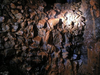 Gudhamgill Horse Level stopes, Calcite Shaft Wall