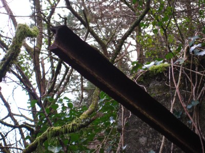 on wall of old mill